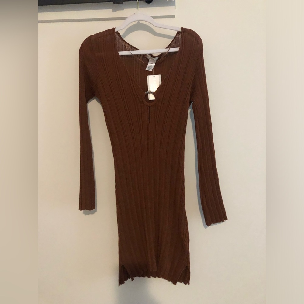 L*Space linen blend swim cover, NWT